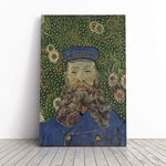 Big Box Art Canvas Print Wall Art Vincent Van Gogh Portrait of Joseph Roulin (1) | Mounted & Stretched Box Frame Picture | Home Decor for Kitchen, Living Room, Bedroom, Multi-Colour, 20x14 Inch