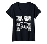 Womens Watch Cycling Research About Cycling Funny Bicycle V-Neck T-Shirt