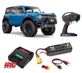 Traxxas 92076-4 TRX-4 2021 Ford Bronco 1/10 Robot Tqi + 3S Jeu Bleu