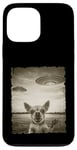 Coque pour iPhone 13 Pro Max Chihuahua Chien Selfie Vieux Téléphone Photo Drôle Observation OVNI