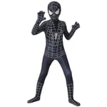 Svart Spiderman Cosplay Superhjälte Kostym Barn Vuxen Bodysui v 180 Adults (170-180cm)