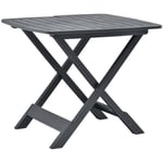 Bonnevie - Table d'extérieur pliable Table de salon de jardin - Anthracite 79x72x70 cm Plastique BV965157