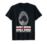 Northern Ireland Fingerprint It's In My DNA Travel Flag Map T-Shirt