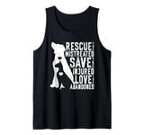 Rescue Save Love, Animal Rescue Dog Cat Lovers Tank Top