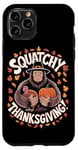 Coque pour iPhone 11 Pro Thanksgiving Bigfoot Pilgrim Turquie Squatchy Thanksgiving