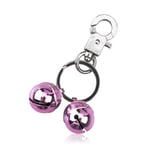 Rumyve Super Loud Cat and Dog Bells,1 set of 2 pet Brass Bells, Pet Tracker, Bell Cat and Dog Collar Shoulder Strap Pendant Accessories（Pink）