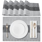 Lot de 6 Sets de Table antidérapants - en PVC - Résistant à la Chaleur - pour Cuisine, Maison, Restaurant, Table à Manger