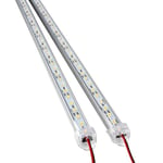 2 st DC 12V 50cm Aluminium Rigid LED-list Bar Ljus (vit)