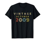 11 Year Old Birthday Gift Vintage 2009 October T-Shirt