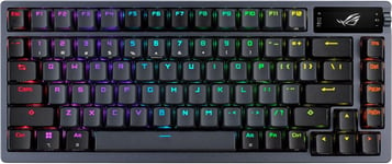 ROG Azoth - Clavier mécanique Gaming avec Connection tri-Mode, écran OLED, Montage par Joint, Switchs et stabilisateurs de Clavier ROG NX Red prélubrifiés, Hot-Swap, AZERTY