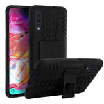 Shockproof Stand case, Backcover for Samsung Galaxy A70 & Kickstand – Black