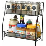 Rangement Epices Cuisine, Etagere Rangement, Organisateur Cuisine, Rangement Epices pour Poste de Travail, Etagère Verticale pour Armoires de