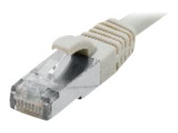 Exertis - Patch-kabel - RJ-45 (hane) till RJ-45 (hane) - 30 cm - SFTP, PiMF - CAT 6a - halogenfri, formpressad, hakfri - grå