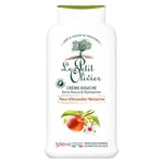 LE PETIT OLIVIER - Crème Douche Extra Douce & Hydratante - Fleur d'Amandier Nectarine - PH Neutre Pour La Peau - Sans Savon, Sans Colorant - Fabriqué En France - 500 ml