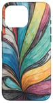 Coque pour iPhone 16 Pro Max Crayon coloré type croquis dessin motif abstrait