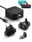 Chargeur USB C 45W, JSAUX Câble 3M Type-C PD3.0 Chargeur Rapide pour Ordinateur Portable Compatible avec Valve Steam Deck, Switch, MacBook Pro/Air, Dell XPS, ThinkPad, iPad Pro/Air, Pixel, Galaxy