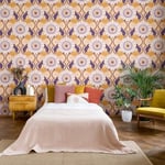 A.S. Création Retro 70's Floral Trail Wallpaper Beige/Yellow/Purple/Cream/Lilac Retro Chic 395303 8.50m x 0.53m Paste The Wall