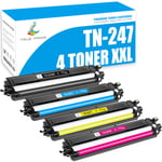 4 Toner fits for Brother TN247 DCP-L3550CDW DCP-L3510CDW HL-L3210CW HL-L3230CDW