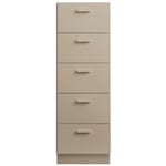 Relief Kommode Høy med Sokkel, Beige