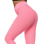 ADICOM TIK Tok Leggings, Women Butt Lifting Yoga Pants,High Waisted Sweatpants Workout Tummy Control Tights Pink M