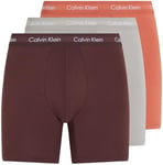 Calvin Klein Boxers Longs Lot de 3 Homme Boxer Brief Stretch, Multicolore (Rock Ridge, Fudge, Bruschetta), XS