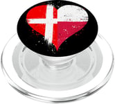 Half Polish Half Danish A Cool Heart Flag for Poland Denmark PopSockets PopGrip for MagSafe