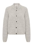 Alphagz Short Cardigan Noos Tops Knitwear Cardigans Grey Gestuz