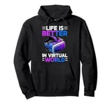 Virtual Reality Athlete Funny VR Gamer Console Headset Pullover Hoodie