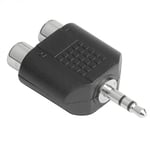 Adapter Audio 3.5mm-2xRCA Hane-2x Hona Svart