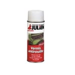 JULIEN VERNIS ANTIROUILLE INCOLORE AEROSOL 400 ML SUR FER OU ROUILLE RENOVATION RENOVER PEINTURE METAL BRICO DECO TRAVAUX JARDIN