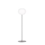 Flos Glo-ball F1 floor lamp White opal glass, matte silver stand