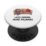 Pyjama introverti pour l'anxiété sociale Stay at Home Zone de confort PopSockets PopGrip Adhésif