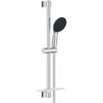 Ensemble de douche avec pommeau 2 jets, barre 60cm, flexible et tablette- GROHE Vitalio Start 110 26952001 - Economie d'eau - Chromé