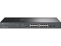 Tp-Link Omada 16-Port 2.5G And 2-Port 10Ge Sfp+ L2+ Managed Switch With 8-Port Poe+, Managed, L2+, 2.5G Ethernet (100/1000/2500), Power Over Ethernet (Poe), Rack Mounting, 1U