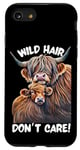 Coque pour iPhone SE (2020) / 7 / 8 Écosse, vache des Highlands écossaises, poils sauvages, je m'en fous