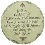 Spoontiques - Décoration de jardin – If Tears Could Build A Stairway Memorial Stepping Stone – Pierre décorative pour jardin