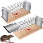 2 Pièces Piege A Souris Vivante,Piège De Capture,Piege A Rat Cage Pour Intérieur Extérieur Jardin,Maison,Cuisine.[W317]