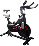 V-fit S2020 Indoor Cycling Exercise Bike, Direct Belt Driven 20kg Flywheel, Magnetic Resistance, 3-Piece Crank, 6-Function Monitor, Heart Rate Sensors, Adjustable Seat