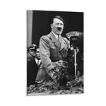 LINHUI Adolf Hitler Canvas Art Poster and Wall Art Picture Print Modern Family bedroom Decor Posters 12×18inch(30×45cm)