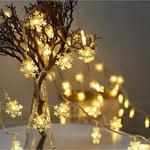 Rpporm Snowflake Strängljus Dekorationer Vinter Höst Dekoration Utomhus Natt Trädgård Fairy Lights Sovrumsrum Dekoration Födelsedag Bröllopsfest Dekoration Yellow One Size