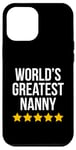 Coque pour iPhone 12 Pro Max World's Greatest Nanny Housekeeper Figurine de baby-sitter amusante