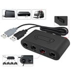 4port USB pour adaptateur contrôleur pour Nintendo Gamecube NGC Switch / Wii U / PC 3en1