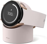 elago Support Chargeur Compatible avec Samsung Galaxy Watch 4, Classic, 3, Active 2, 1 [40mm / 41mm / 44mm / 45mm / 46mm], Gestion des Câbles [Câble Non Inclus] (Sable Rose)