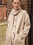 SELECTED FEMME Pam Scarf Wool Blend Coat, Irish Cream