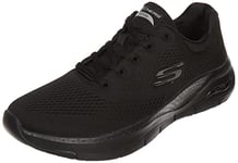 Skechers Women's Arch Fit Big Appeal Sneaker,Black Mesh / Trim,3 UK Wide