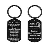 Nimteve Anniversary Keychain Gifts for Him Her Valentine's Day Gifts Happy Wedding Anniversary for Husband Wife Happy Anniversary Keychain for Boyfriend Girlfriend (7th Anniversary Keychain)