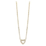 Muli Collection Zirconia Heart Necklace Gold