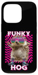 Coque pour iPhone 13 Pro Funky Hog, joli hérisson, disco, danse, rave trance