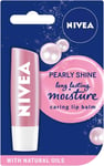 NIVEA Lip Balm Pearly Shine Pack of 12 (12 X 4.8G), Moisturising Lip Balm Enrich