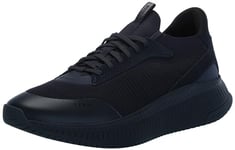 BOSS Homme Tenis Modernos Para Correr Con Estructura de Punto Basket, Bleu Marine de Minuit, 38 EU